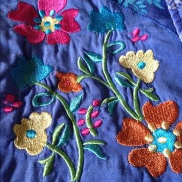 Diane Gilman Patchwork Embroidered Jacket 1X - Picture 6 of 8